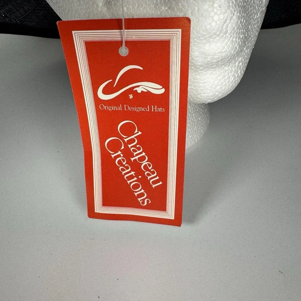 Vintage Ruth Kropveld Chapeau Creations Navy Organza Bow‎ Occasion Hat w Tag